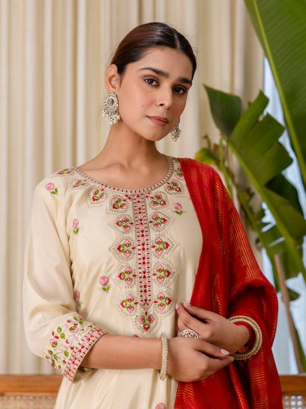 VP 9824 B Elegant Silk Kurta Pant Set